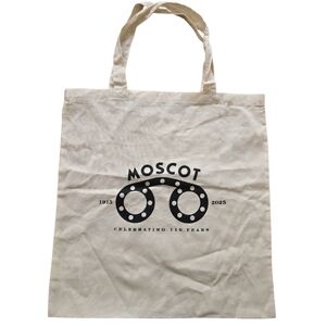 ❤️MOSCOT Cream Tote Bag with Black Print☆